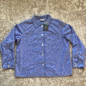 DENIM & CO Floral Periwinkle Blue Jacket